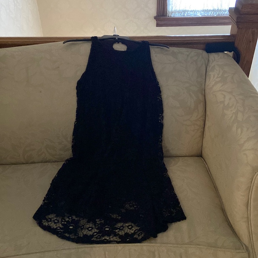 Black Lace Tank Dress